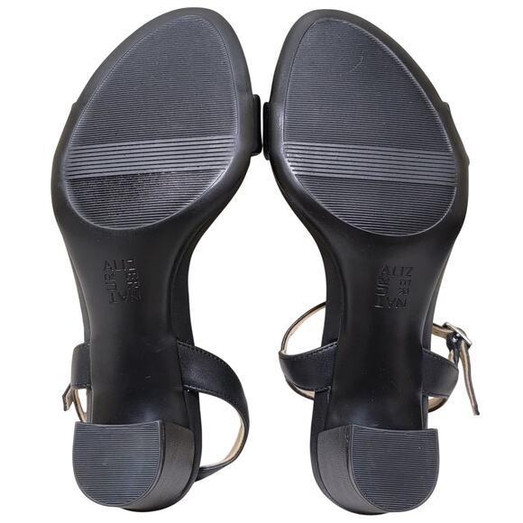 Naturalizer Women Bristol Slingback Ankle Strap Sandal Size US 7.5M Black Smooth - Picture 4 of 5